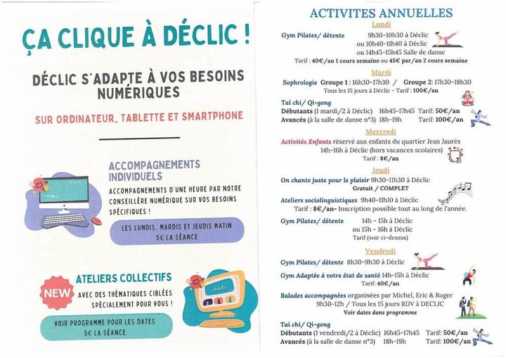 Activités annuelles Activités annuelles