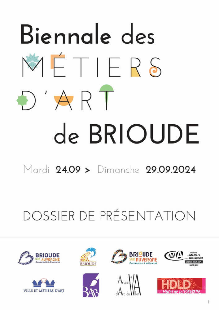 Biennale des métiers d'art de Brioude Biennale des métiers d''art de Brioude
