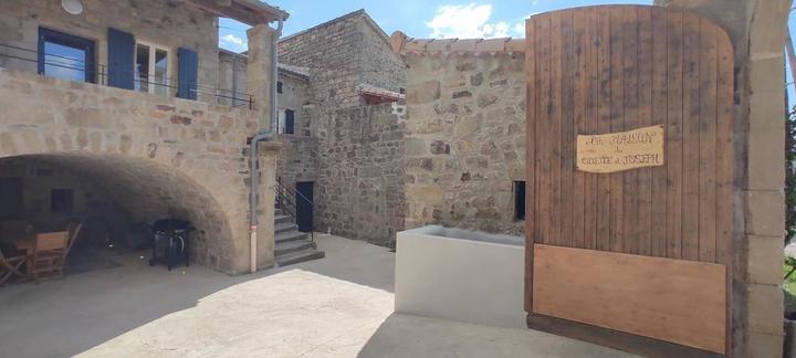 La cour intérieure du gîte