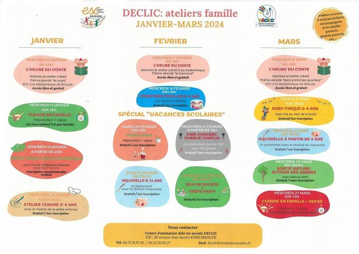 Ateliers famille Ateliers famille